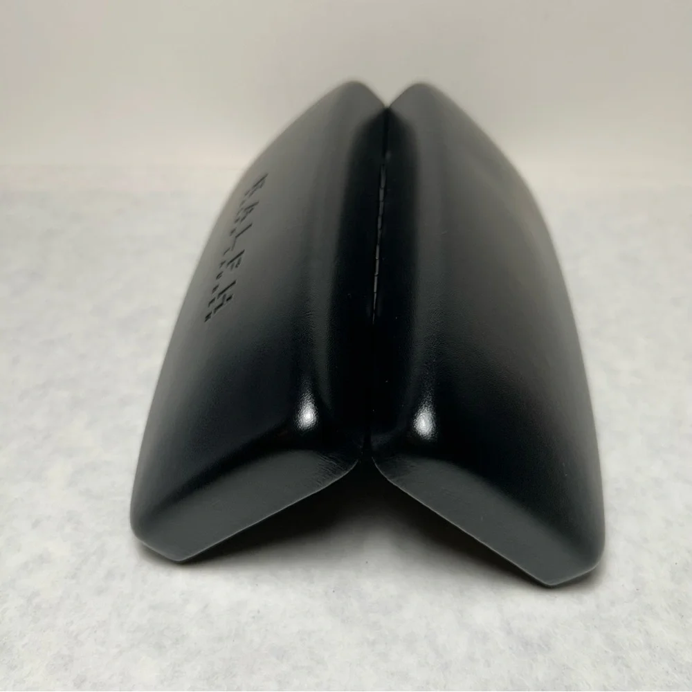 Ralph Lauren Matte Black Eyewear Sunglasses Clamshell Hard Case Embossed Logo